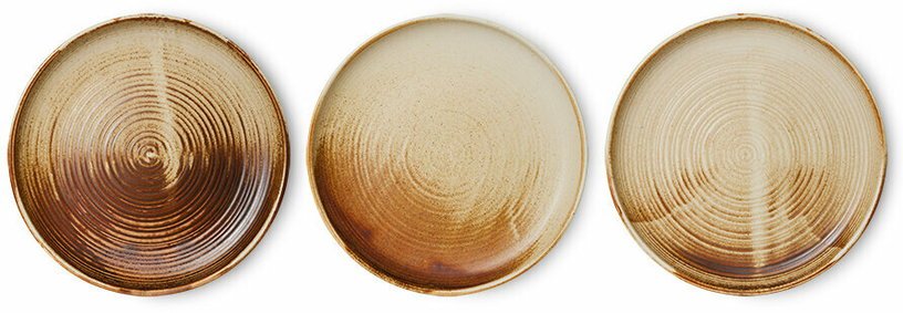 Assiette plate Rustic Cream/Brown - HKLIVING - The Cool Republic