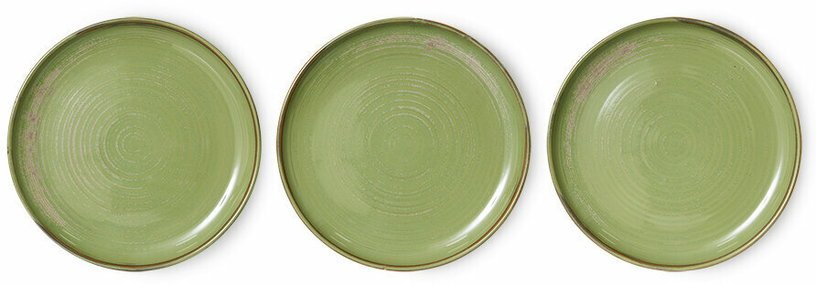 Assiette plate Vert mousse - HKLIVING - The Cool Republic