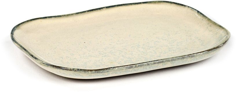 Assiette rectangulaire 14,5 x 10,5 cm blanc cassé Merci N°3 - Serax - The Cool Republic