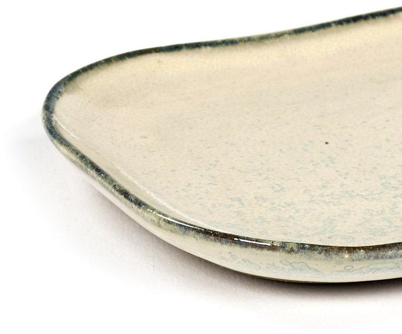 Assiette rectangulaire 14,5 x 10,5 cm blanc cassé Merci N°3 - Serax - The Cool Republic