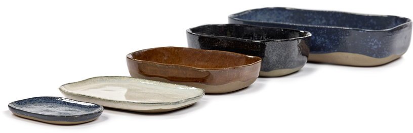 Assiette rectangulaire 14,5 x 10,5 cm blanc cassé Merci N°3 - Serax - The Cool Republic