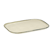Assiette rectangulaire 23 x 15 cm blanc cassé Merci N°2 - Serax - The Cool Republic