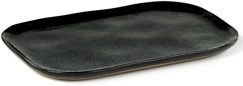 Assiette rectangulaire 23 x 15 cm bleu foncée Merci N°2 - Serax - The Cool Republic