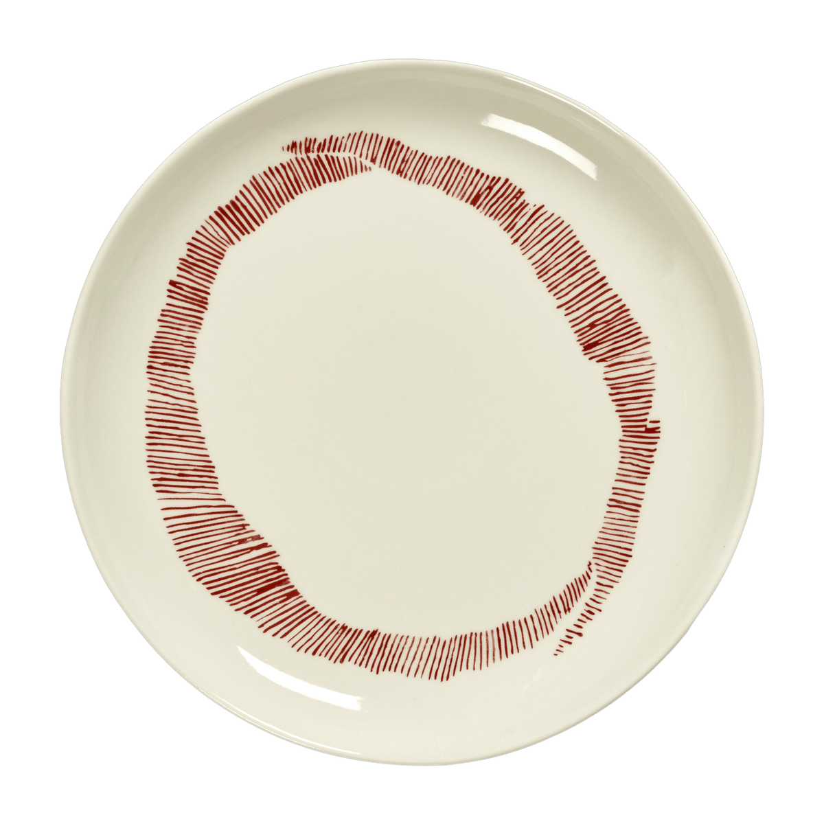 Assiette S blanc avec motif rouge Feast - Serax - The Cool Republic