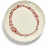 Assiette S blanc avec motif rouge Feast - Serax - The Cool Republic