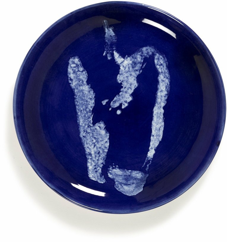 Assiette S bleu avec poivron blanc Feast - Serax - The Cool Republic