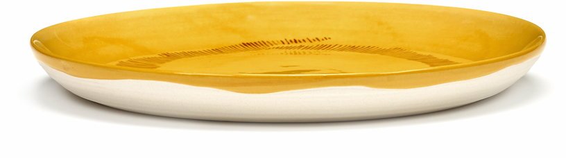 Assiette S sunny yellow avec motif rouge Feast - Serax - The Cool Republic