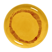 S plate sunny yellow with Feast red pattern - Serax - The Cool Republic