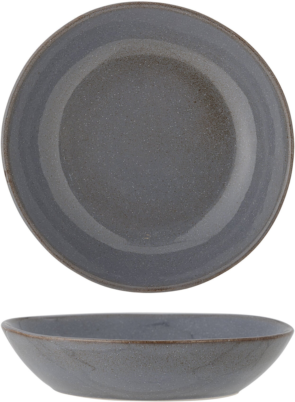 Assiette Sandrine Grès Gris Profond - Bloomingville