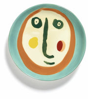 Assiette turquoise Face 16 cm Feast - Serax - The Cool Republic