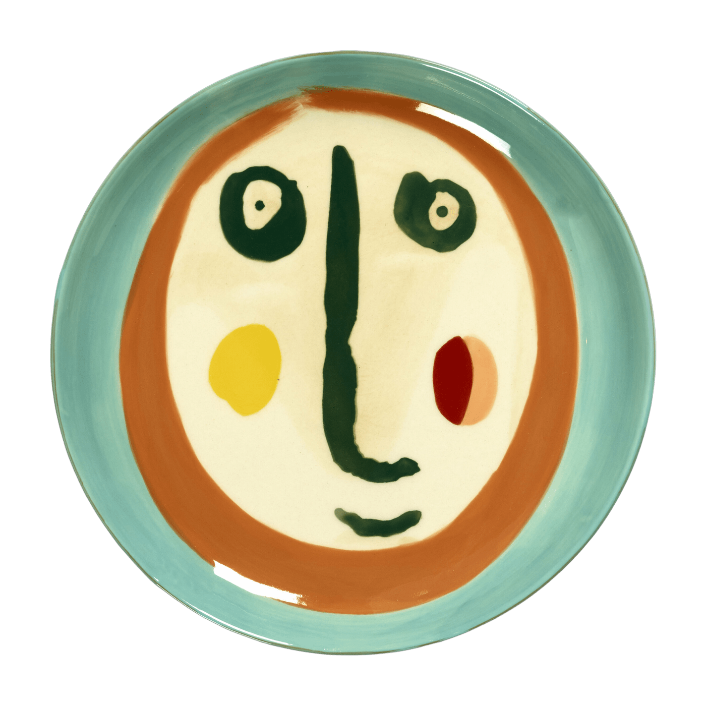 Assiette turquoise Face 19 cm Feast - Serax - The Cool Republic