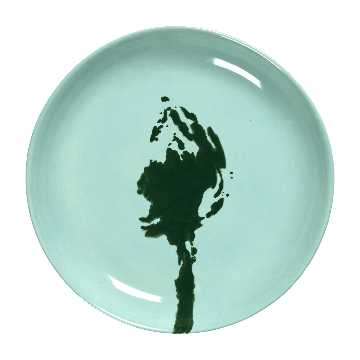 XS azure plate with green artichoke Feast - Serax - The Cool Republic
