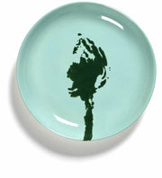 Assiette XS azur avec artichaut vert Feast - Serax - The Cool Republic