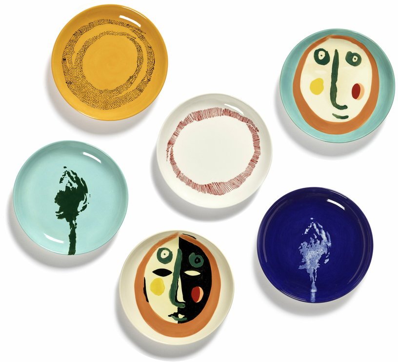 Assiette XS blanche avec motif rouge Feast - Serax - The Cool Republic