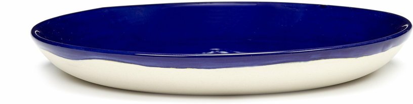 Assiette XS bleu avec artichaut blanc Feast - Serax - The Cool Republic