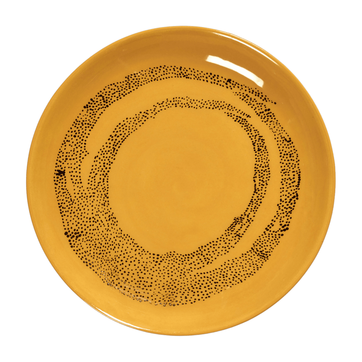 XS sunny yellow plate with Feast black pattern - Serax - The Cool Republic