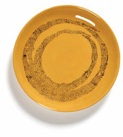 Assiette XS sunny yellow avec motif noir Feast - Serax - The Cool Republic