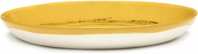Assiette XS sunny yellow avec motif noir Feast - Serax - The Cool Republic