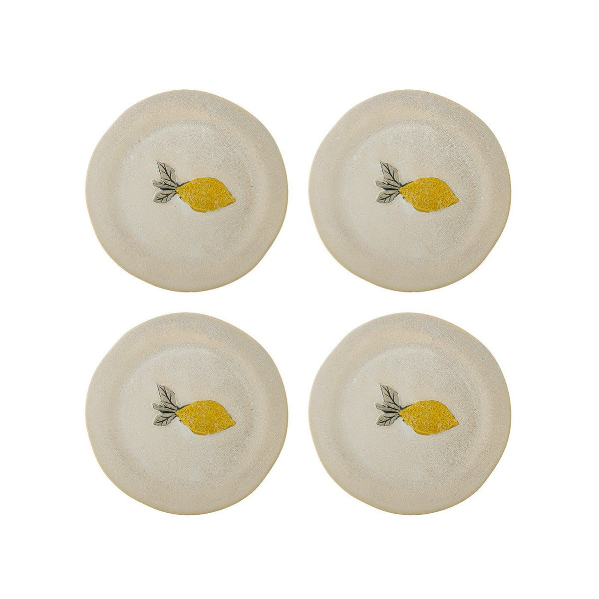 Assiettes en grès beige 21x2cm Hadden - Bloomingville - The Cool Republic