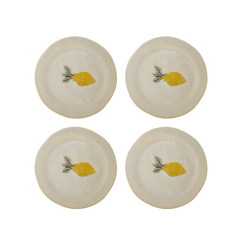 Assiettes en grès beige 21x2cm Hadden - Bloomingville - The Cool Republic