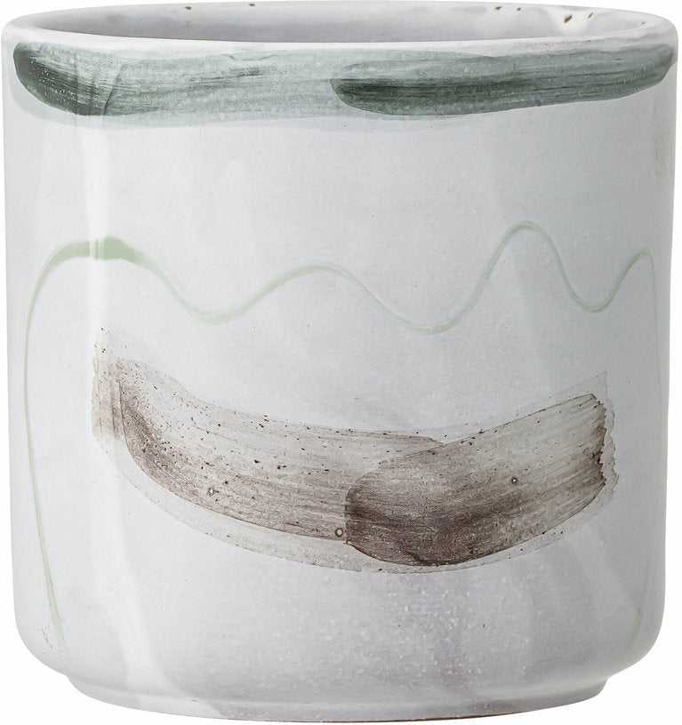 Azura Pot De Fleurs Déco Blanc Terre Cuite - Bloomingville - The Cool Republic