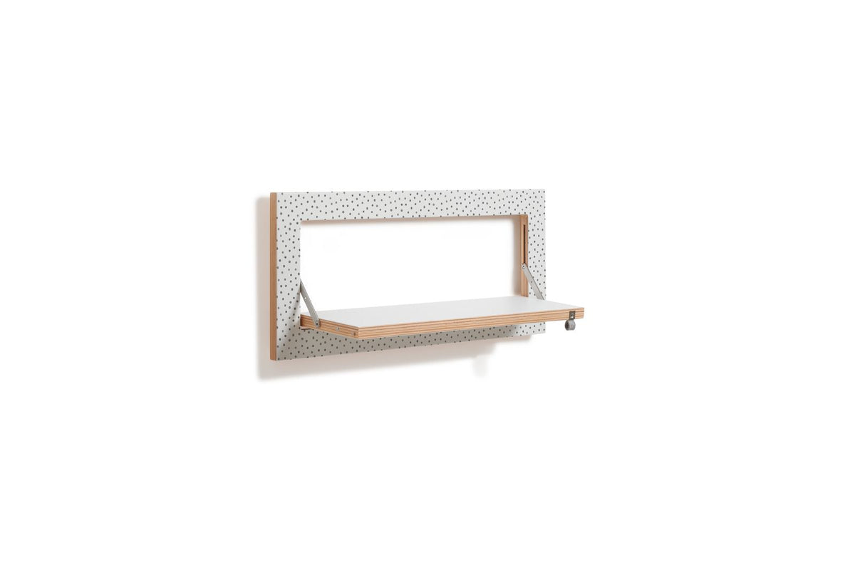 Wall shelf in birch with dots 27x18x60cm Fläpps Watercolor Dots - Ambivalenz