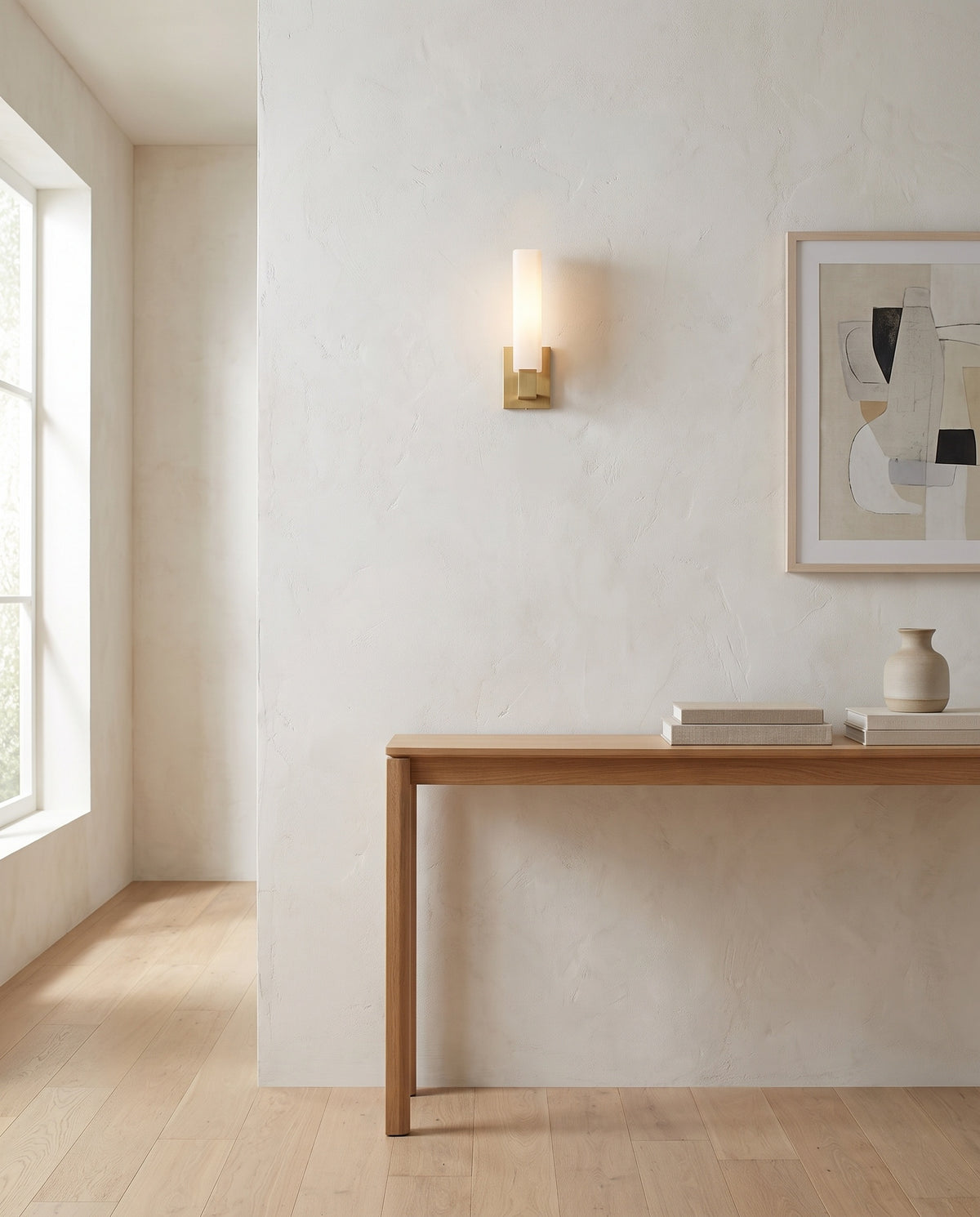 Applique de salle de bain en laiton laiton vieilli 11x35cm Livingston - Hudson Valley Lighting en situation