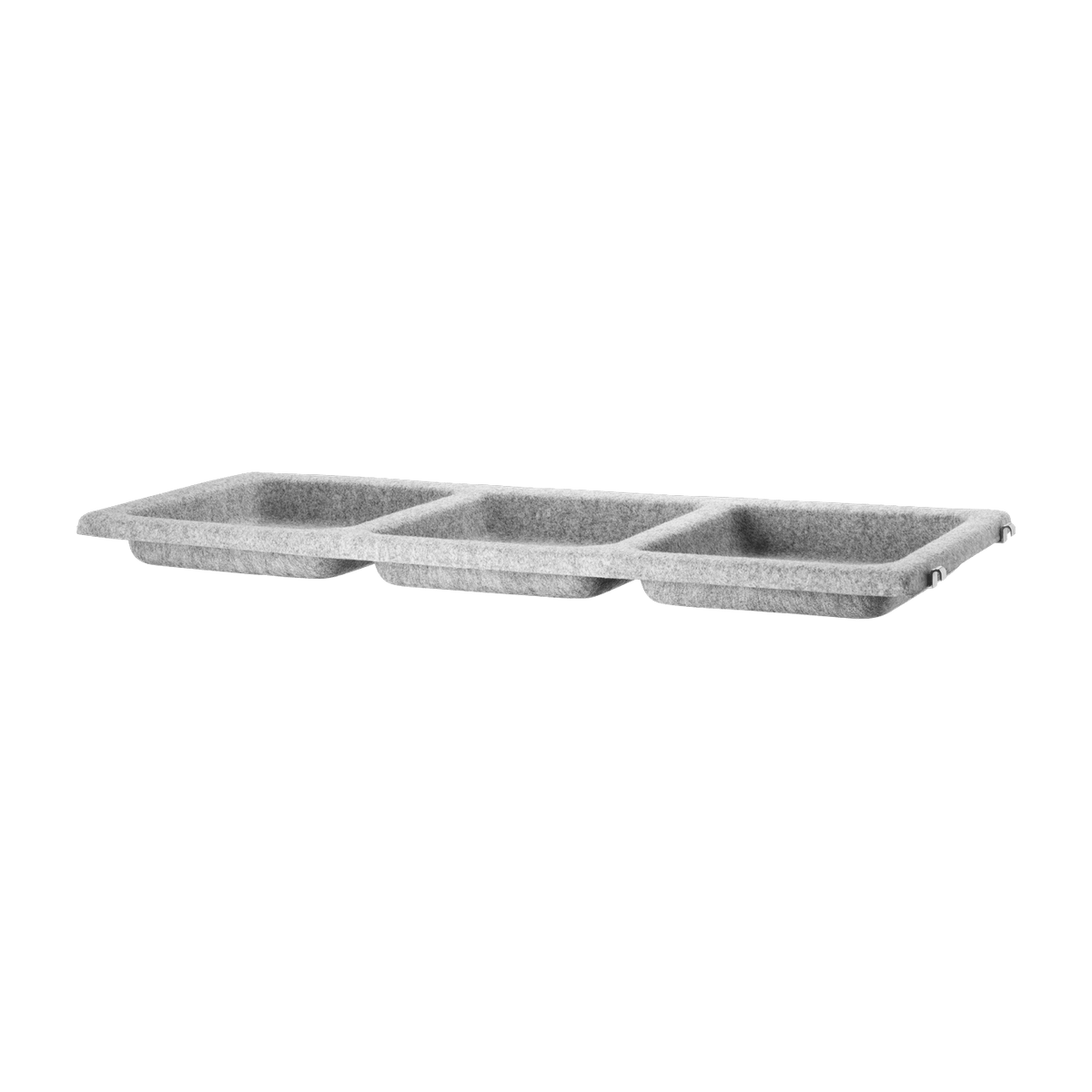 Bac de rangement en feutrine gris clair 78 x 30 cm - String furniture - The Cool Republic