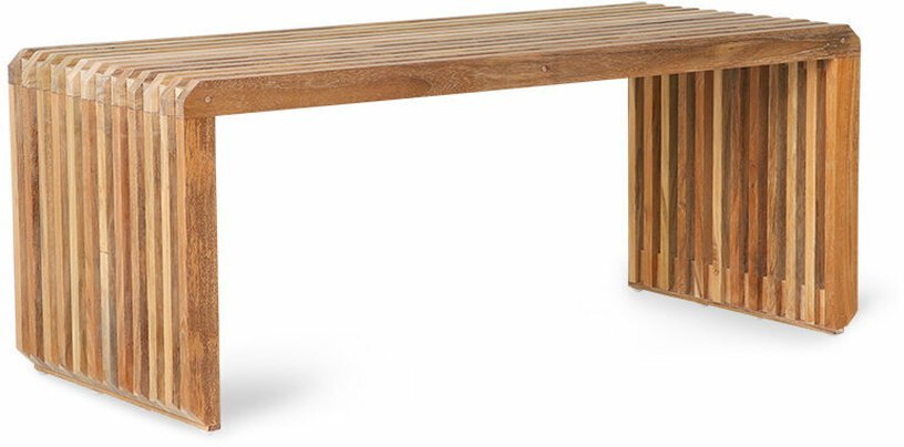 Banc à lattes en bois de teck 96 cm - HKliving - The Cool Republic