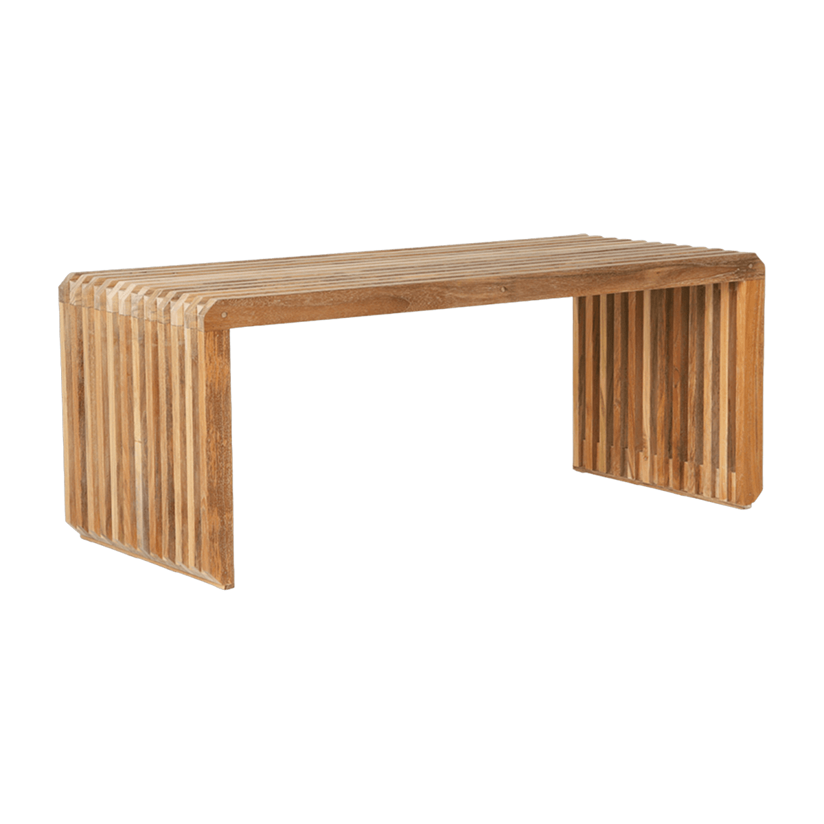 Banc à lattes en bois de teck 96 cm - HKliving - The Cool Republic
