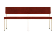Banc avec dossier 2 places en acier beige et tissu rouge Monday - Fest Amsterdam - The Cool Republic