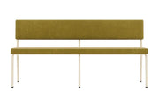 Banc avec dossier 2 places en acier beige et tissu vert pistache Monday - Fest Amsterdam - The Cool Republic
