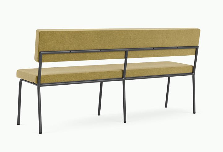 Banc avec dossier 2 places en acier noir et tissu vert pistache Monday - Fest Amsterdam - The Cool Republic