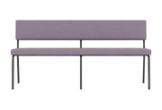 Banc avec dossier 2 places en acier noir et tissu violet Monday - Fest Amsterdam - The Cool Republic