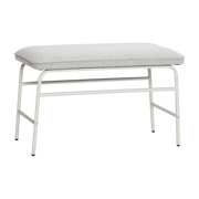 Banc avec pieds en acier couleur gris Mist - Hübsch - The Cool Republic