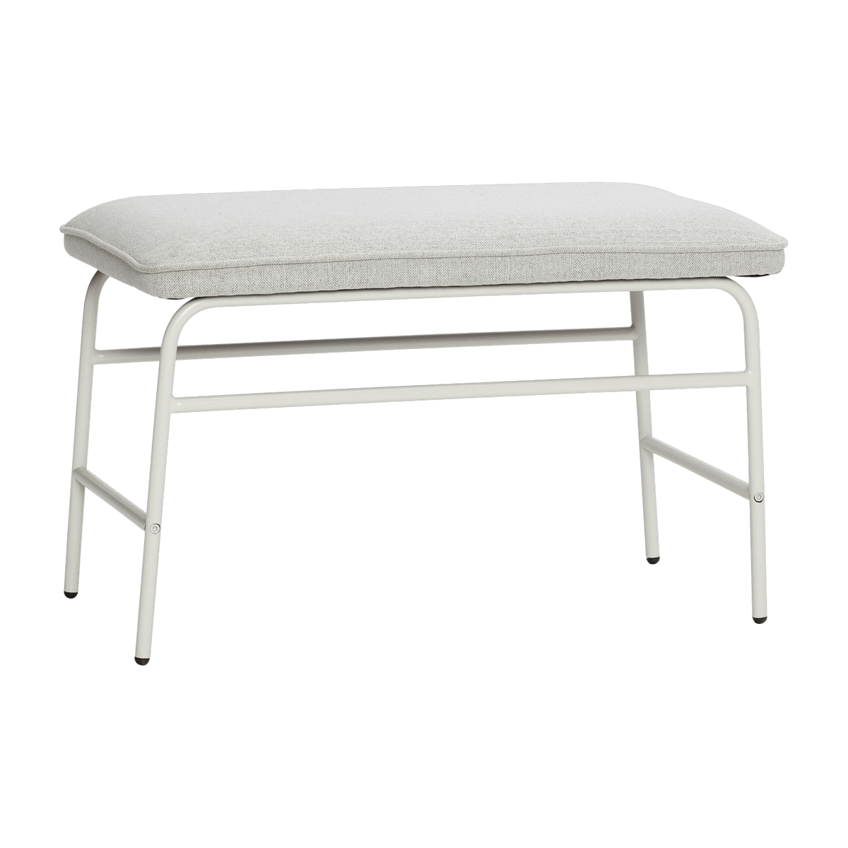 Banc avec pieds en acier couleur gris Mist - Hübsch - The Cool Republic