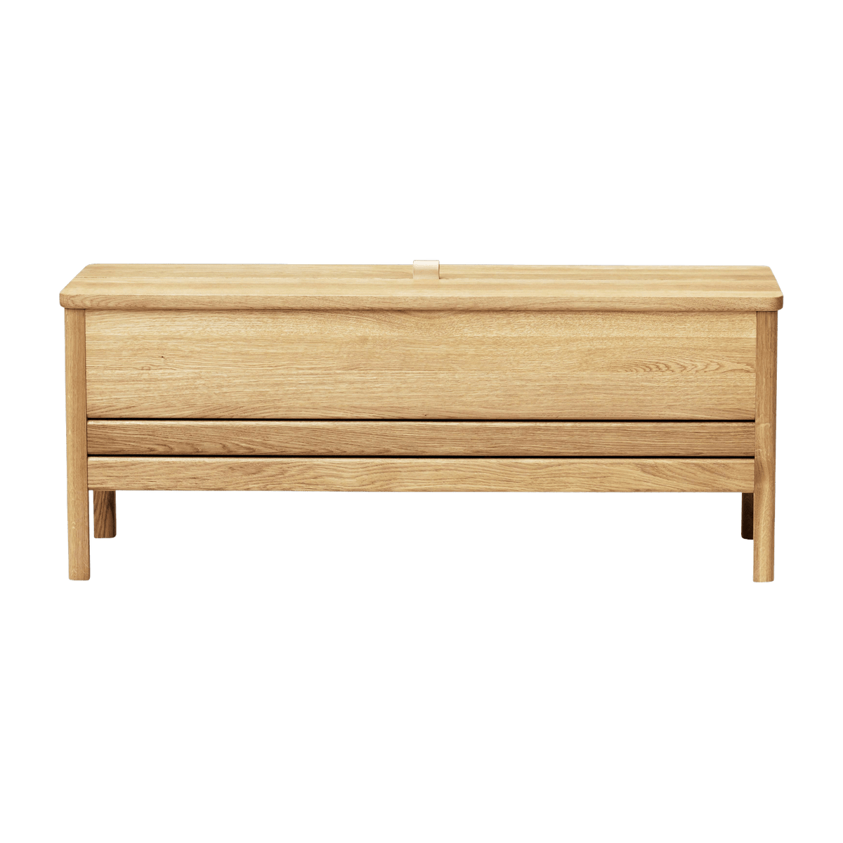 Banc avec rangement en chêne huilé blanc 111 cm A Line - Form & Refine - The Cool Republic