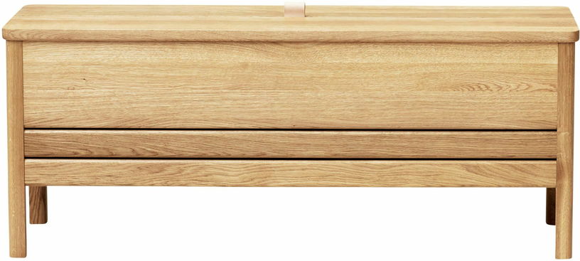 Banc avec rangement en chêne huilé blanc 111 cm A Line - Form & Refine - The Cool Republic