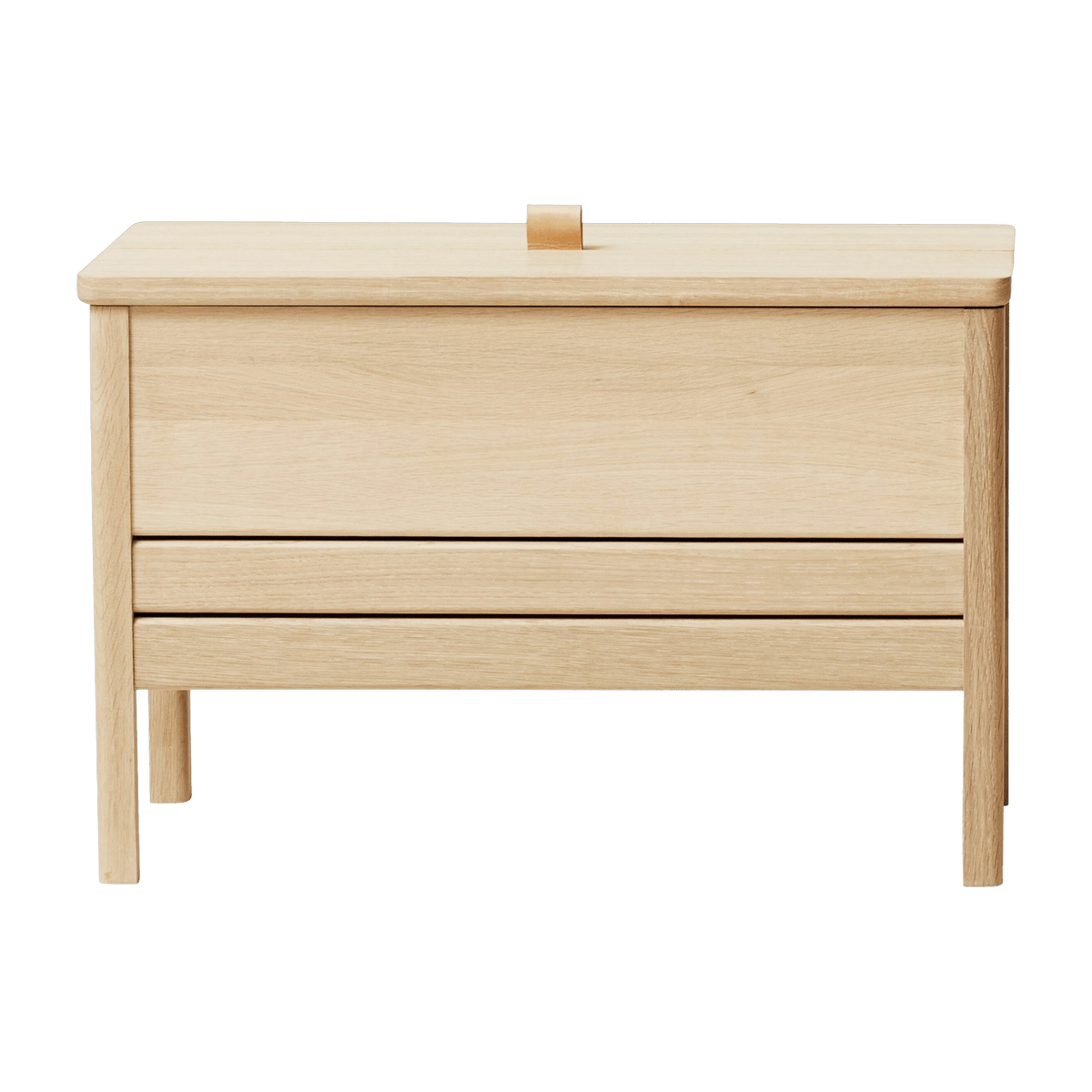 Banc avec rangement en chêne huilé blanc 68 cm A Line - Form & Refine - The Cool Republic