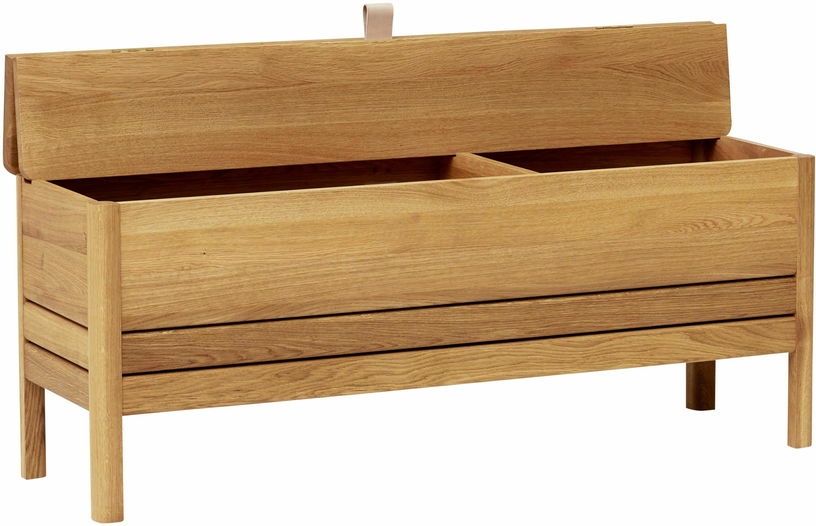 Banc avec rangement en chêne naturel 111 cm A Line - Form & Refine - The Cool Republic