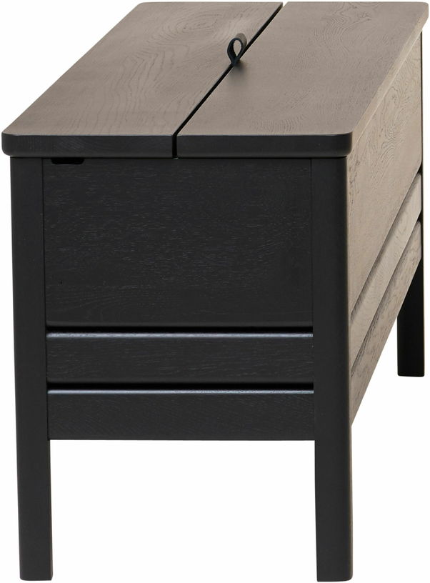 Banc avec rangement en chêne teinté noir 111 cm A Line - Form & Refine - The Cool Republic