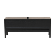 Banc avec rangement en chêne teinté noir 111 cm A Line - Form & Refine - The Cool Republic