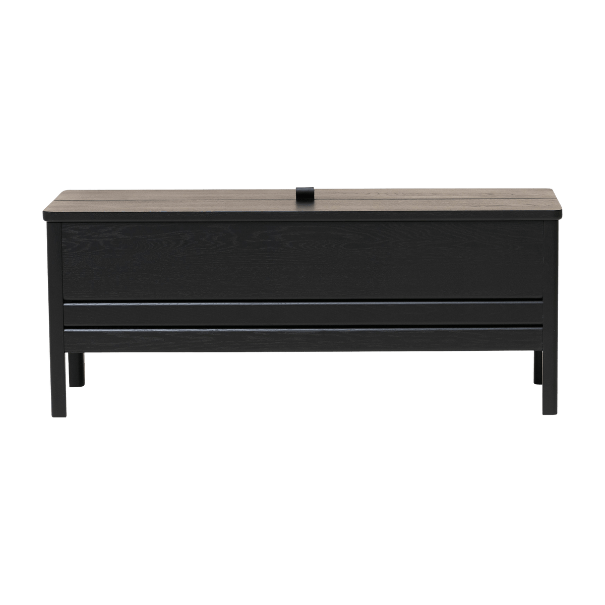 Banc avec rangement en chêne teinté noir 111 cm A Line - Form & Refine - The Cool Republic
