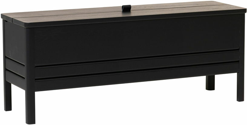 Banc avec rangement en chêne teinté noir 111 cm A Line - Form & Refine - The Cool Republic