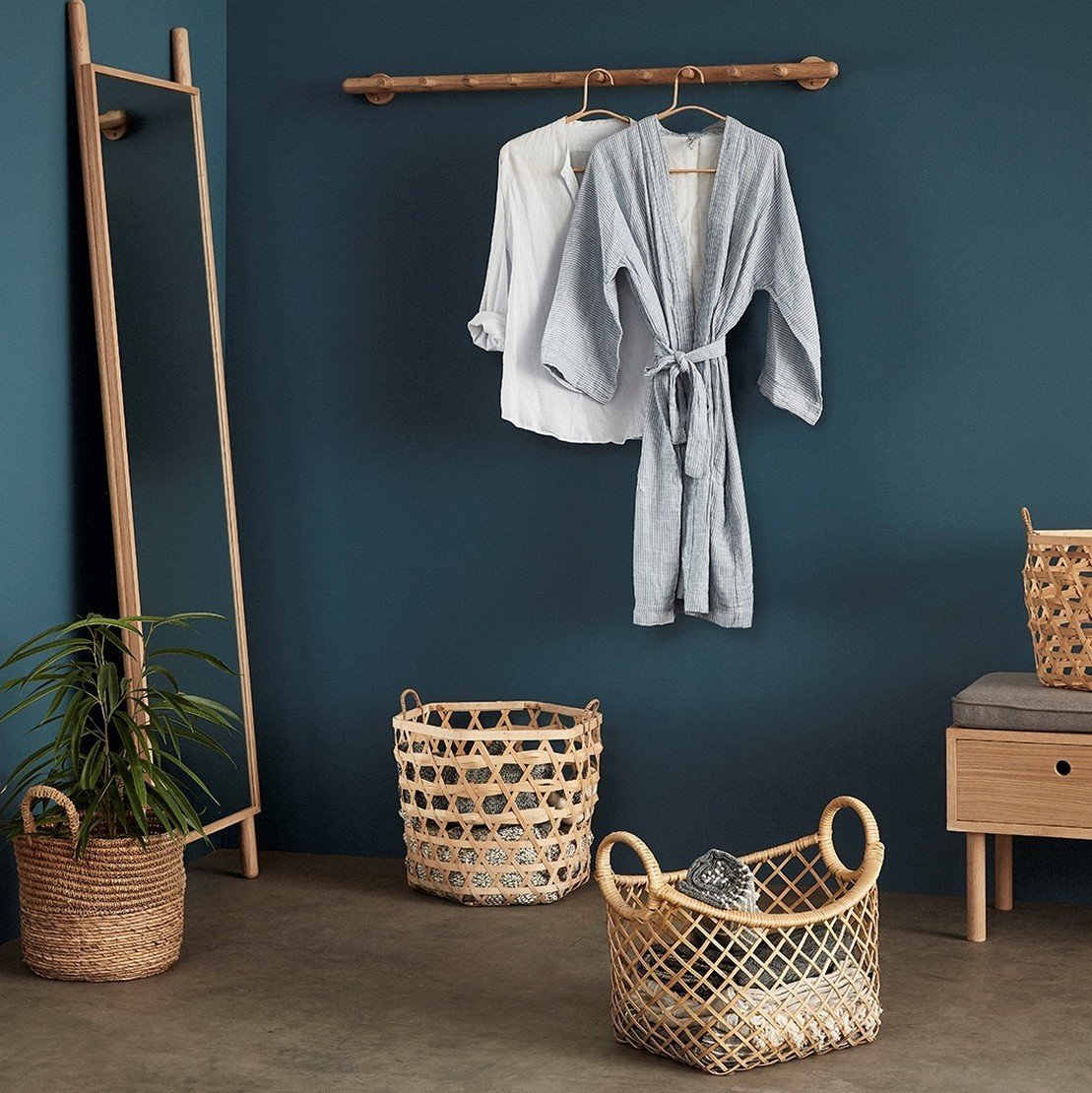 Banc avec son coussin en chêne naturel - Hübsch - The Cool Republic