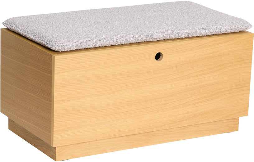 Banc avec tiroir en bois de chêne naturel 90x47x45cm Alcove - Hübsch
