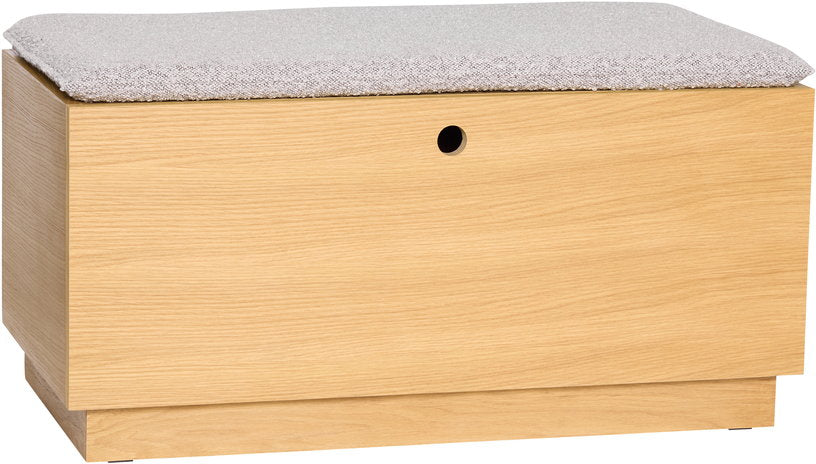 Banc avec tiroir en bois de chêne naturel 90x47x45cm Alcove - Hübsch