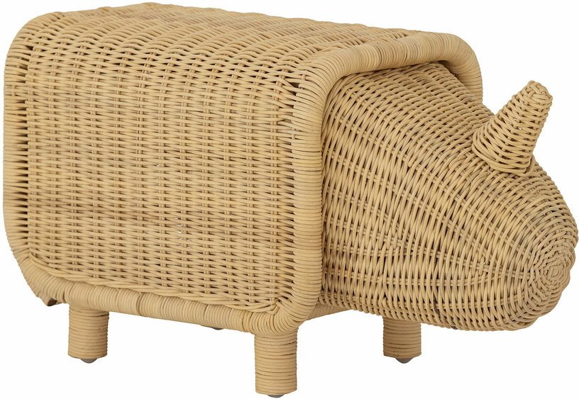 Banc coffre rhinocéros en rotin Soffe - Bloomingville Mini - The Cool Republic