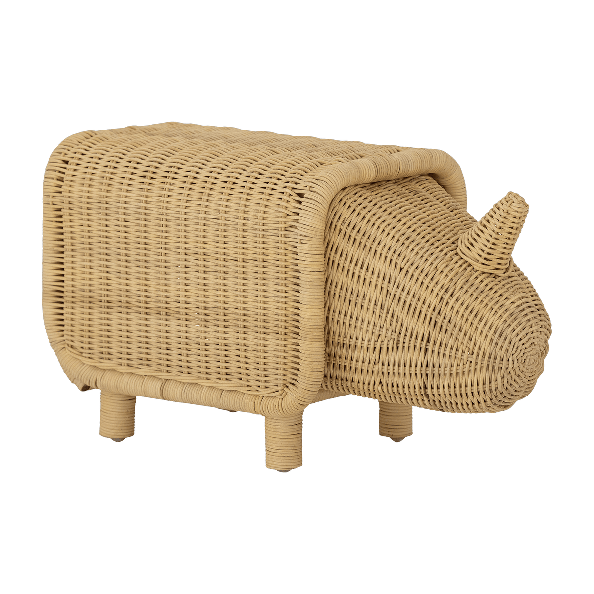 Banc coffre rhinocéros en rotin Soffe - Bloomingville Mini - The Cool Republic