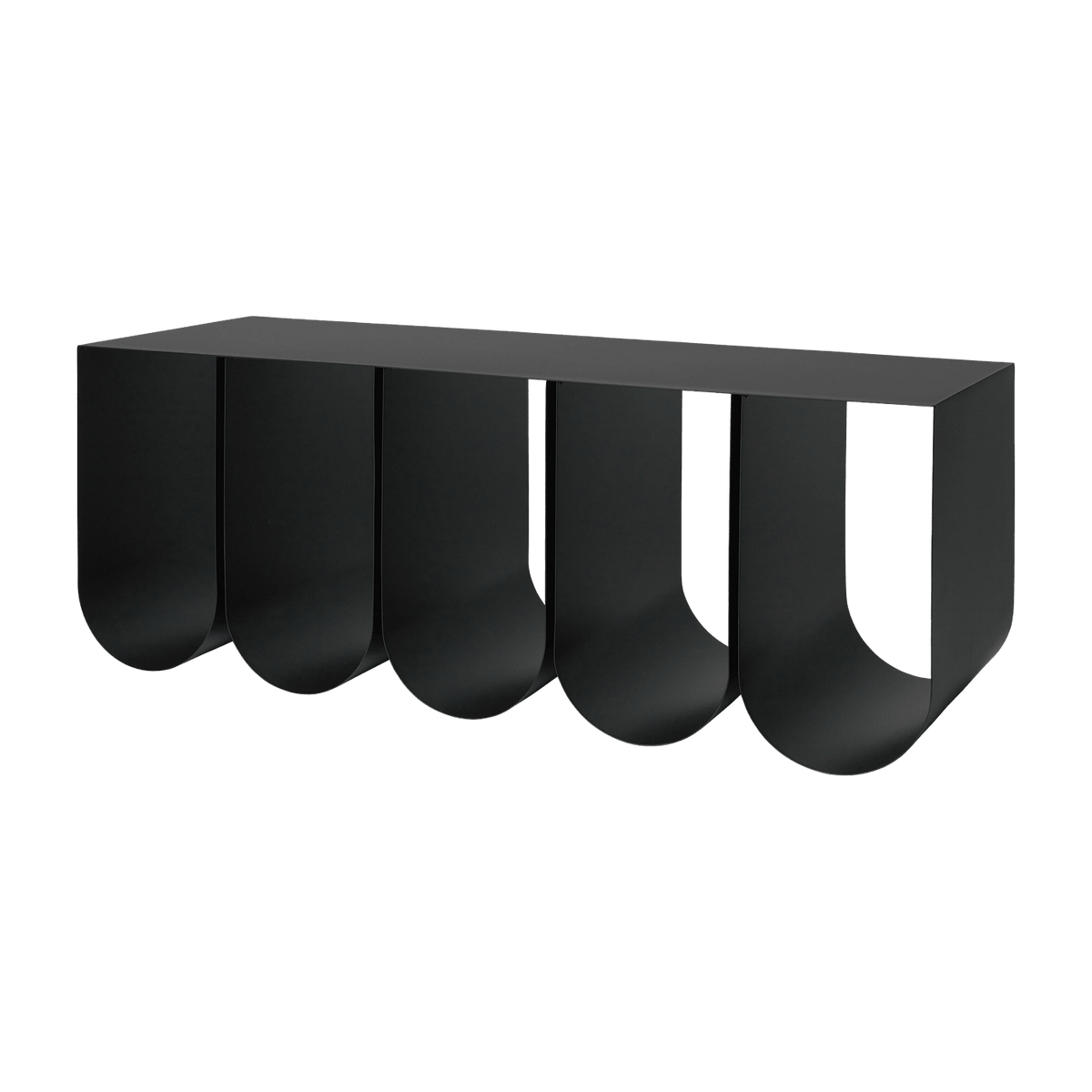 Banc courbé en acier noir- Kristina Dam Studio - The Cool Republic